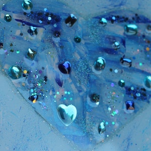 abstract heart rhinestone painting