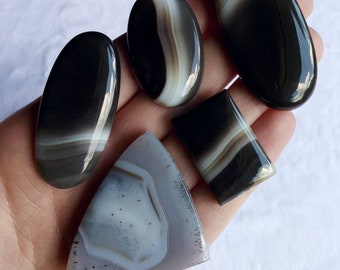 Banded agate Agate cabochons Cabochons for sale Gemstones