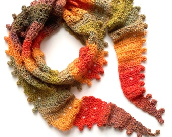 Here Comes The Sun Scarf by Melu Crochet US and UK Pattern Ladies/womens/woman/adult/women easy to read chart included shawl/wrap