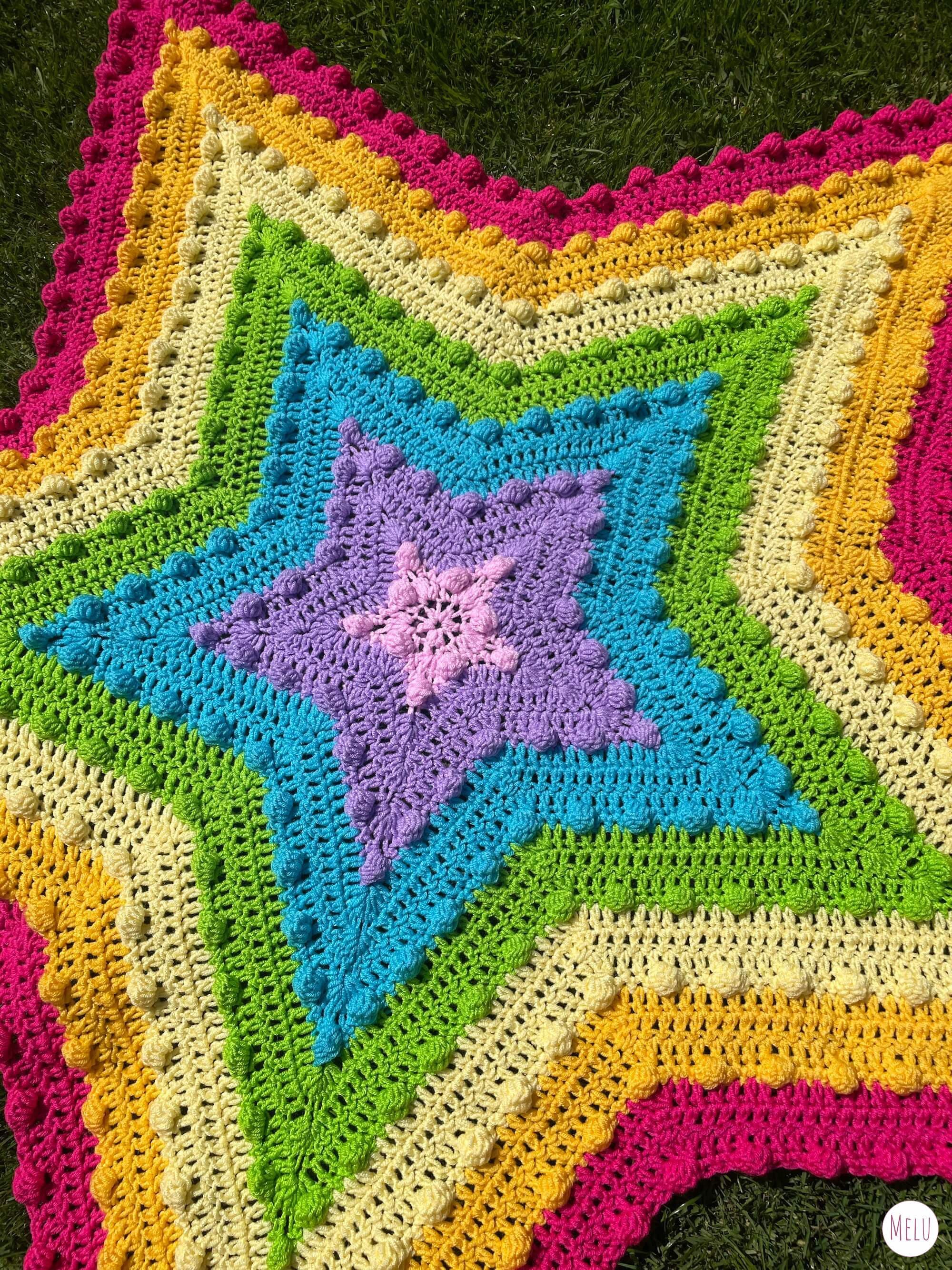 Popstar Blanket Pattern by Melu Crochet Star Shaped Crochet