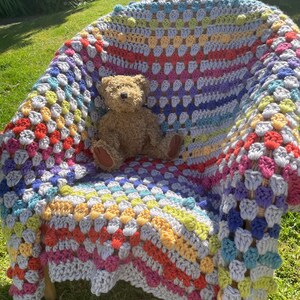 Granny Zigzag Blanket pattern by Melu Crochet Baby Afghan comforter or throw for unisex/boy/girl or home image 6