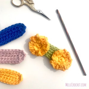 Melu Crochet NO BUTTON Ear Saver and Ear Saver/Face Mask image 7
