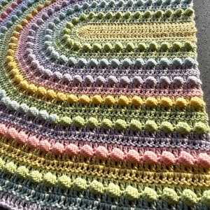 Lollipop Rainbow Blanket pattern by Melu Crochet Baby Afghan comforter and throw for unisex/boy/girl or home image 10