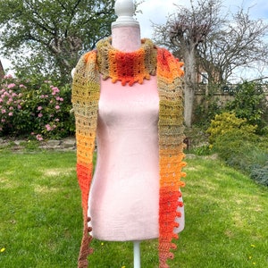 Here Comes The Sun Scarf by Melu Crochet US and UK Pattern Ladies/womens/woman/adult/women easy to read chart included shawl/wrap image 10