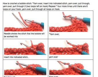 Bobble Stitch guide PDF by Melu Crochet, help, how-to, step by step guide