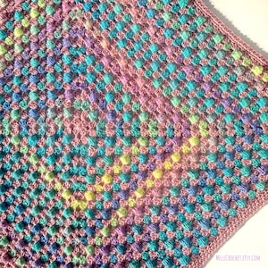 Bellas Bobble Granny Square Blanket pattern by Melu Crochet image 9