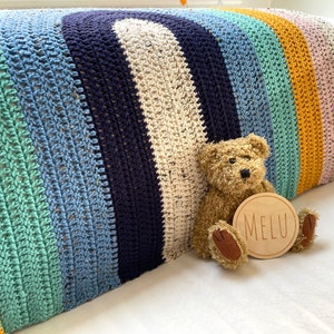 Plainbow Blanket pattern by Melu Crochet Baby Afghan comforter and throw for unisex/boy/girl or home image 8