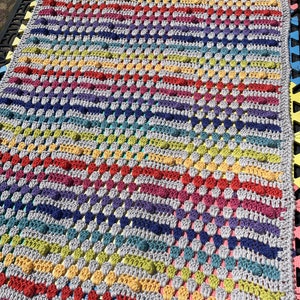 Granny Zigzag Blanket pattern by Melu Crochet Baby Afghan comforter or throw for unisex/boy/girl or home image 4