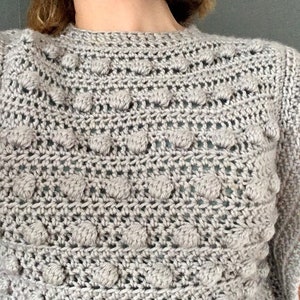 US ADULT Size Modern Bobble Poncho pattern by Melu Crochet sizes S,M,L US Terminology Ladies/womens/woman/adult/women image 5