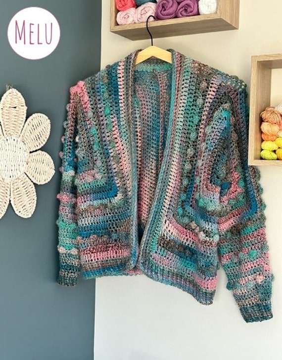 Natural Beauty Hexi Cardi Crochet Pattern by Melu Crochet Ladies
