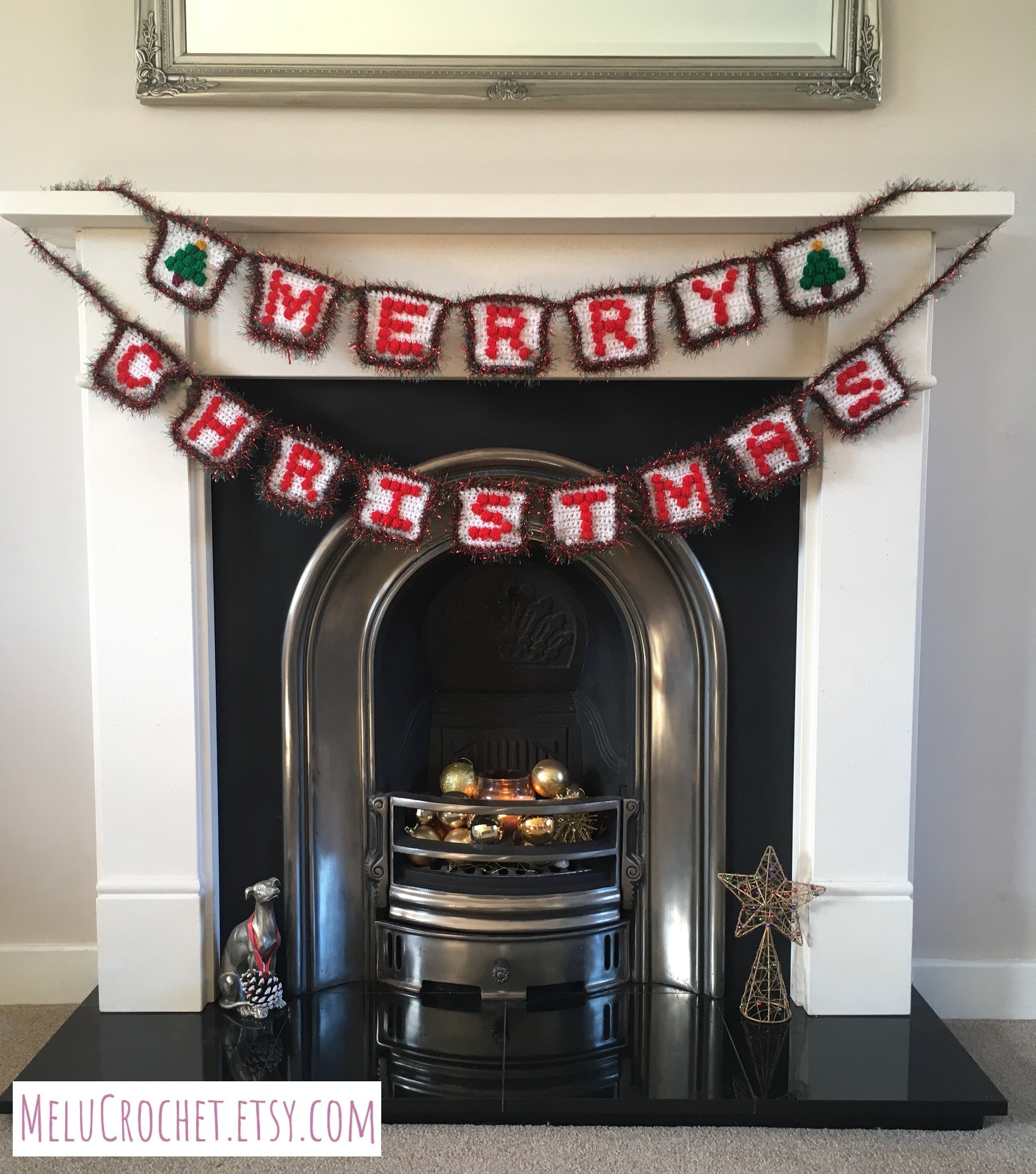 Merry christmas bunting decoration
