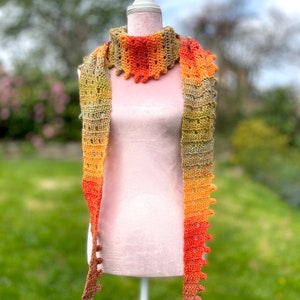 Here Comes The Sun Scarf by Melu Crochet US and UK Pattern Ladies/womens/woman/adult/women easy to read chart included shawl/wrap image 8