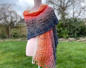 Spring Fling Wrap by Melu Crochet US and UK Pattern Ladies/womens/woman/adult/women Shawl, Scarf, Stole