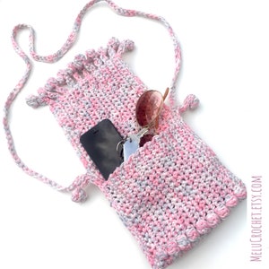 Bobble Pom Pom Heart Bag by Melu Crochet Adult/Child modern cotton bag bobble stitch/pompom Easy chart, photo tutorial full written pattern image 4
