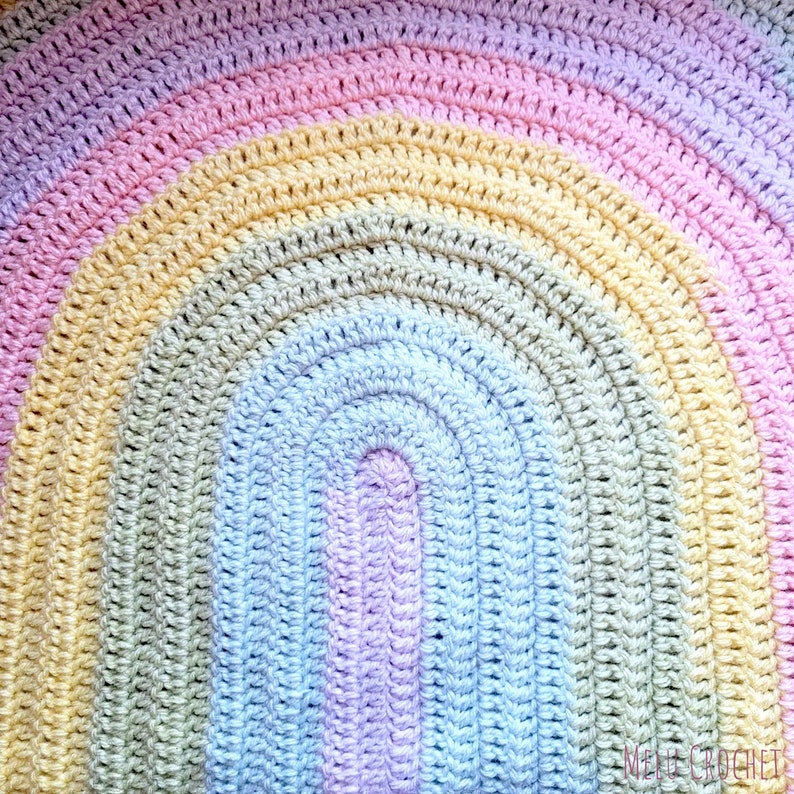 Plainbow Blanket pattern by Melu Crochet Baby Afghan comforter and throw for unisex/boy/girl or home image 10