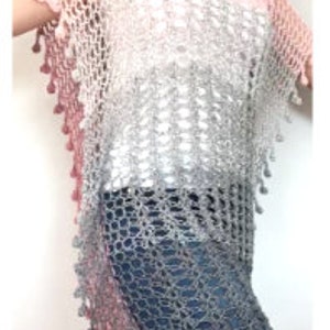 Adult Size LARGE Melu Crochet Summer Bobble Pom Pom Poncho Pattern ...