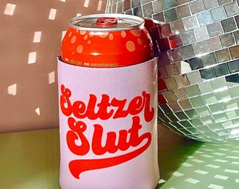 Seltzer Slut standard can cooler | lavender can cozie for 12oz standard cans - perfect for la croix