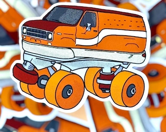 Vanlife Skate Vinyl Roller Skate Sticker - weatherproof!