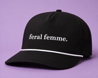 Feral Femme Vintage-Inspired Rope Hat - LGBTQ hat, pride hat