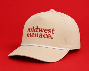Midwest Menace Rope Hat - Embroidered - fans of Badgers, Cornhuskers, Hoosiers, and Buckeyes- Game day hat