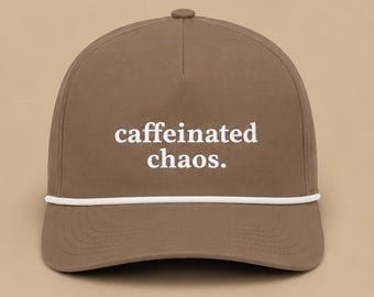 Caffeinated Chaos Vintage-Inspired Rope Hat - iced coffee lover hat