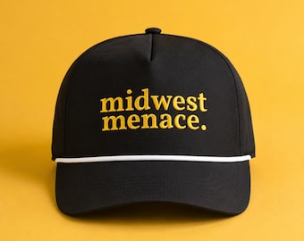 Midwest Menace Rope Hat - Embroidered - fans of Hawkeyes, Mizzou, Purdue - Game day hat