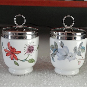 Vintage Royal Worcester Egg Coddler Astley June Garland Pattern Fine Porcelain King Size