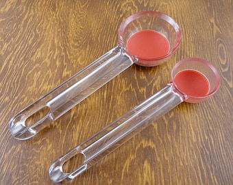 Pair Cookie Dough Scoops with Easy Release Silicone Bowl Plastic Handles