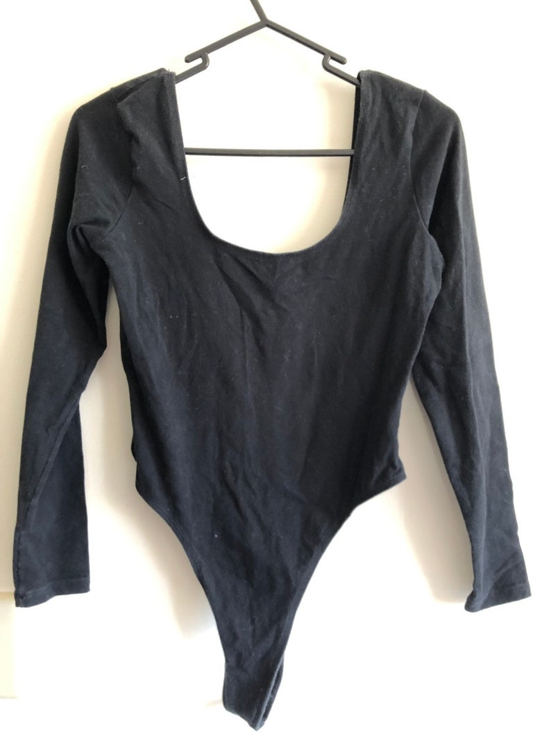Vintage black longsleeve bodysuit