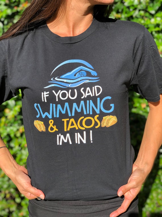 Vintage Port & Company Swimming and Taco tshirt