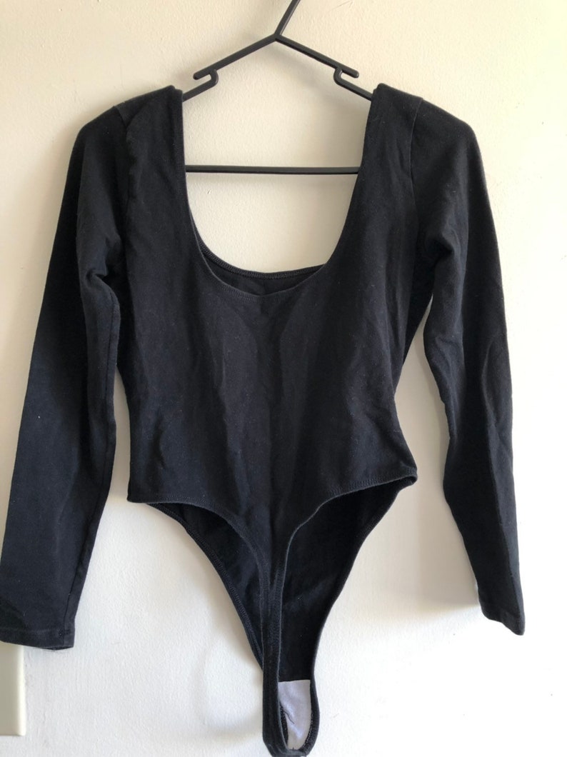 Vintage black longsleeve bodysuit