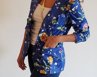 Vintage GUCCI Style 70s Floral Chintz Blazer