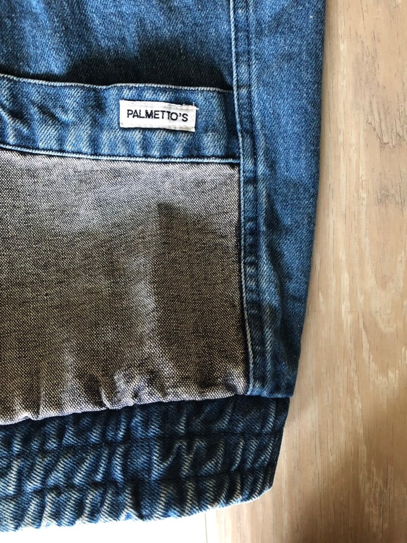 Vintage Palmetto/'s denim two-toned button-up vest
