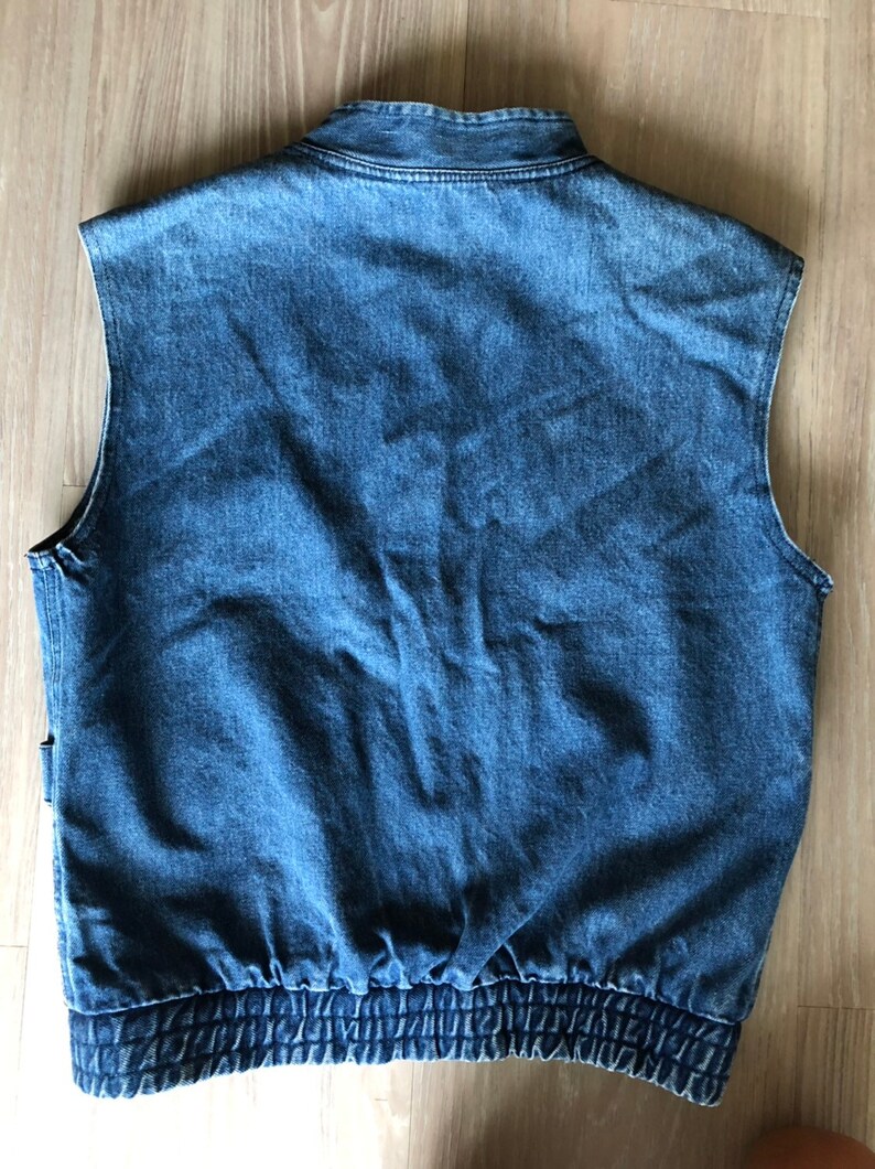 Vintage Palmetto/'s denim two-toned button-up vest