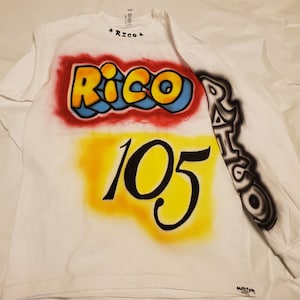 Rico paid in full airbrushed long sleeve/ Camron Alpo shirt image 1