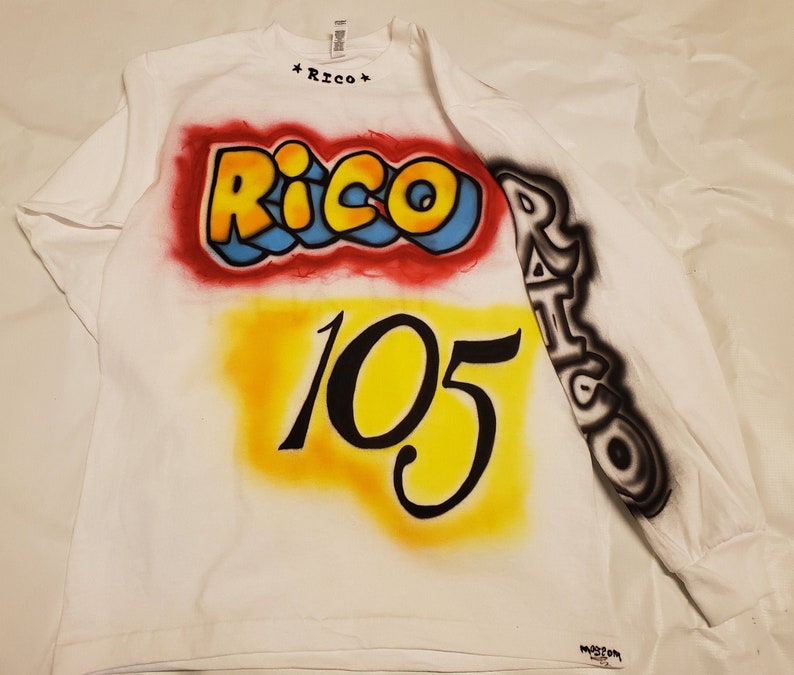 Rico paid in full airbrushed long sleeve/ Camron Alpo shirt image 1