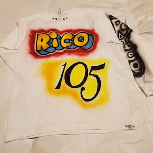 Rico paid in full airbrushed long sleeve/ Camron Alpo shirt image 3