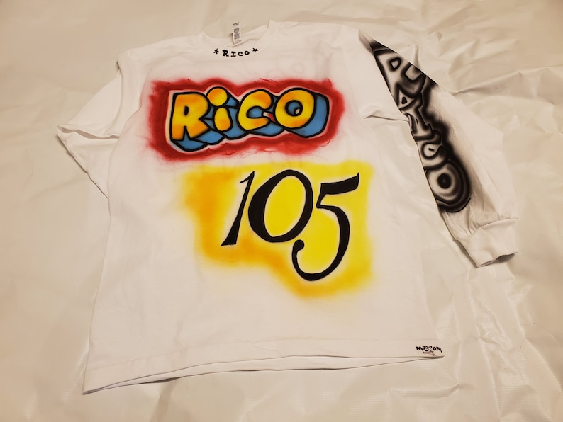 Rico paid in full airbrushed long sleeve/ Camron Alpo shirt image 3