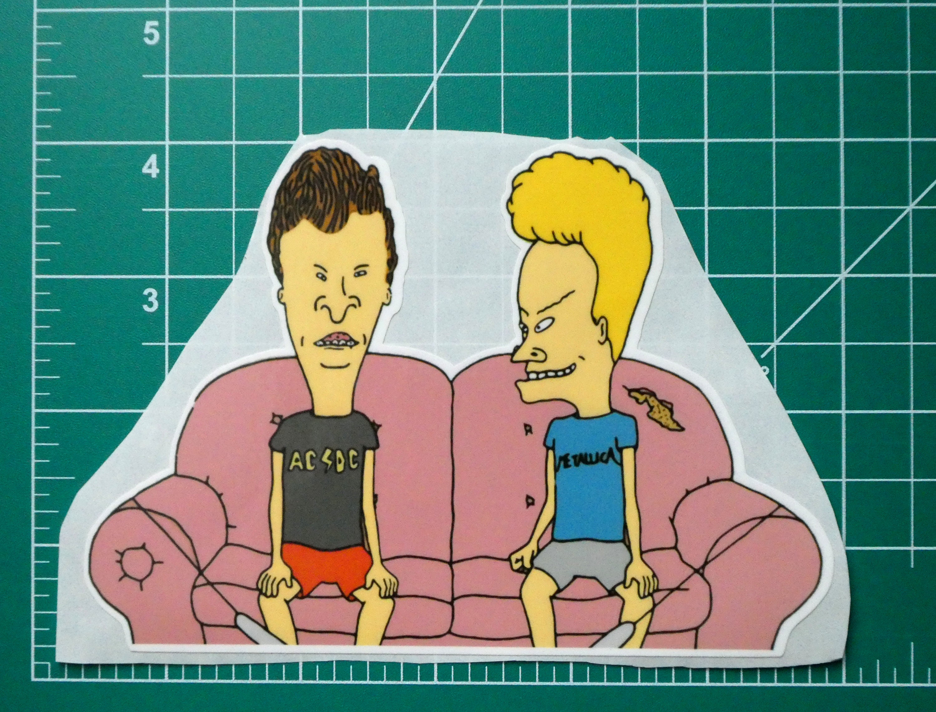 weatherpoof tp Beavis and butthead corona pandemic.permanent outside DECAL