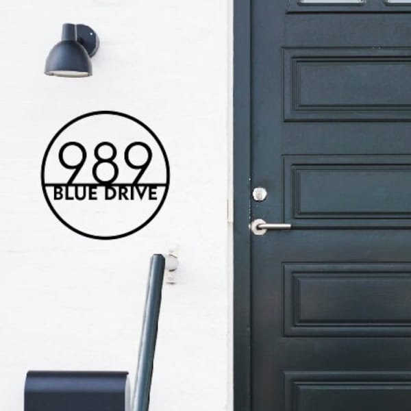 Metal House Number Sign | Address Sign | Modern Address | Art Decor Address Sign | Metal Address Sign | Address Numbers | Address Plaque
