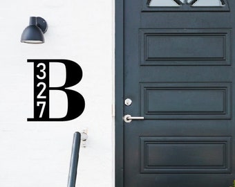 Metal House Number Sign |  Initial Address Sign | Modern Address | Initial Address | Metal Address Sign | Address Numbers | Address Plaque