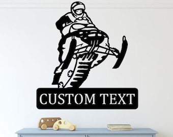 Personalized Metal Snowmobile Sign / Snowmobile Wall Decor / Metal Wall Decor / Snowmobiling Decor / Personalized Home Decor / Wall Art
