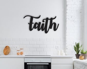 Faith Metal Wall Art / Faith Wall Decor / Metal Wall Decor / Home Decor / God Home Decor / Metal Wall Art Words