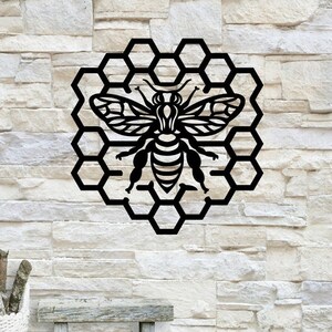 Metal Bee Sign Personalized Metal Bee Sign / Bees Metal Art / Bee Home Decor / Hive ...