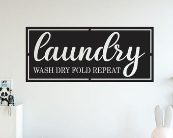 Laundry Metal Wall Art / Laundry Wall Decor / Metal Wall Decor / Home Decor / Laundry Home Decor / Self Service Laundry Wall Art