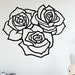 Three Roses Metal Sign / Rose Metal Wall Decor / Flower Wall Decor ...