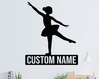 Personalized Metal Ballerina Sign / Dancer Wall Decor / Metal Wall Decor / Ballerina Decor / Personalized Home Decor / Metal Wall Art