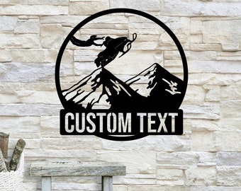 Personalized Metal Snowmobile Sign / Snowmobile Wall Decor / Metal Wall Decor / Snowmobiling Decor / Personalized Home Decor / Wall Art