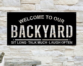 Metal Backyard Sign | Fathers Day Gift | Metal Sign | Backyard Metal Decor | Outdoor Metal Decor Sign
