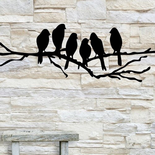 Birds on Branch Wall Art Bird Branch Home Decor Birds Wall - Etsy